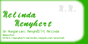 melinda menyhert business card